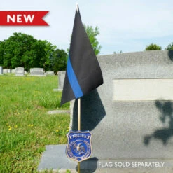Bronze Blue Police Grave Marker -flag Shop Sale AB411POB03