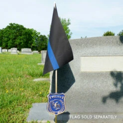 Bronze Blue Police Grave Marker -flag Shop Sale AB411POB07