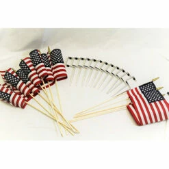 Small Cemetery Flag Holder Kit With Flag - 12 Pack