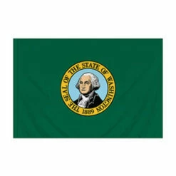 3' X 5' Nylon Washington Flag Banner