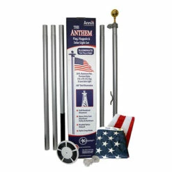 Flagpole Set - 20' Anthem W/ Flag And Light