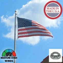20' Shoe Base Aluminum Flagpole -flag Shop Sale AH390 2003