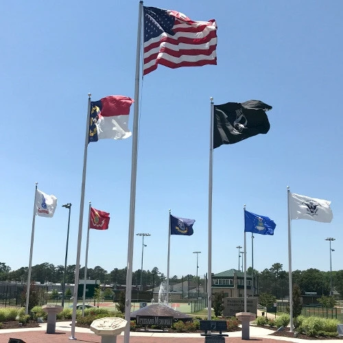 20' Tilting Shoe Base Aluminum Flagpole 1 20' Tilting Shoe Base Aluminum Flagpole