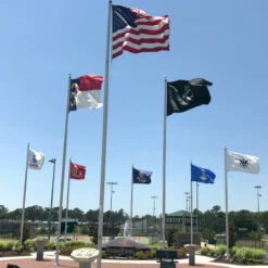 25' Tilting Shoe Base Aluminum Flagpole