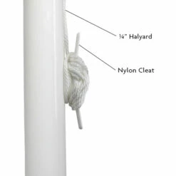 White 20' Fiberglass Flagpole With Ground Sleeve 11 White 20' Fiberglass Flagpole With Ground Sleeve -flag Shop Sale AH40020E03