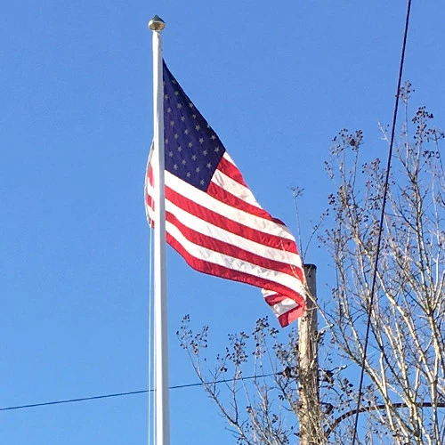 White 20' Fiberglass Flagpole With Ground Sleeve 7 White 20' Fiberglass Flagpole With Ground Sleeve - Image 7