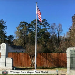 25' White Fiberglass Flagpole With Ground Sleeve