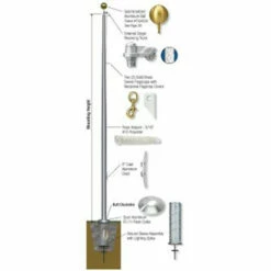 40 Foot Aluminum Flagpole - Majestic™ 13 40 Foot Aluminum Flagpole - Majestic™ -flag Shop Sale CommercialGrade4007