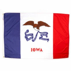 Outdoor Iowa State Flags