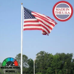 30' Flagpole - Hinged Base Fiberglass