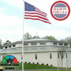 40' Flagpole - Hinged Base Fiberglass