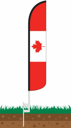 Canada Wind-Free Feather Flag -flag Shop Sale WFFL 0074 02