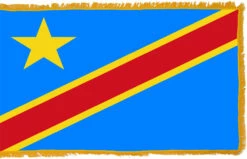 Congo Democratic Republic Flag Indoor Polyester