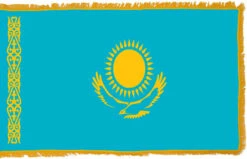 Kazakhstan Flag Indoor Polyester