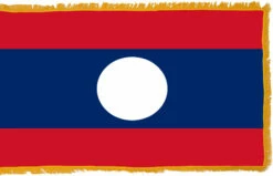 Laos Flag Indoor Polyester