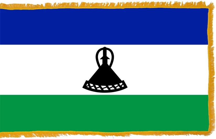 Lesotho Flag Indoor Polyester 1 Lesotho Flag Indoor Polyester