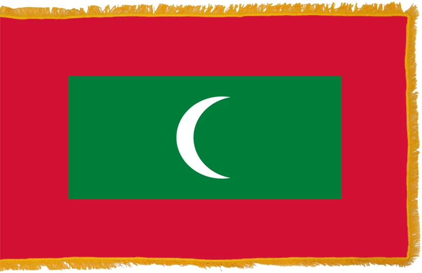 Maldives Flag Indoor Polyester 1 Maldives Flag Indoor Polyester