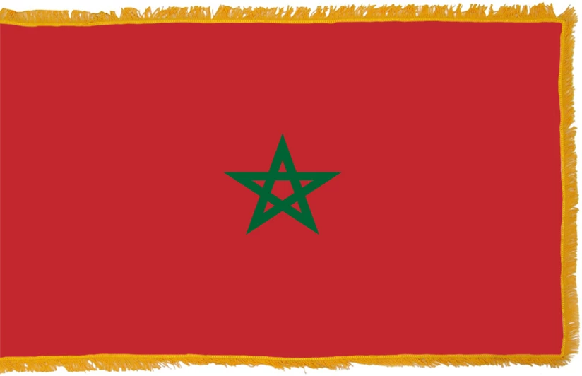 Morocco Flag Indoor Polyester 1 Morocco Flag Indoor Polyester
