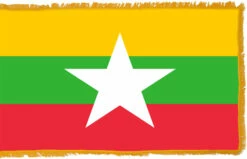 Myanmar Flag Indoor Polyester
