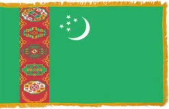 Turkmenistan Flag Indoor Polyester