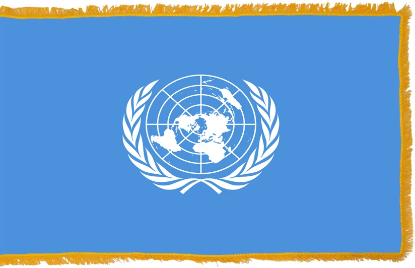 United Nations Flag Indoor Polyester 1 United Nations Flag Indoor Polyester