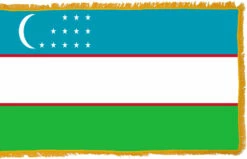 Uzbekistan Flag Indoor Polyester